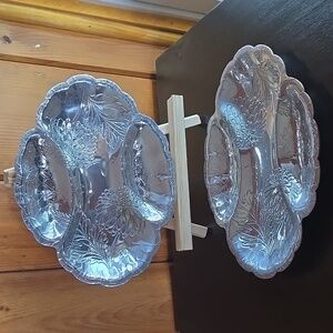 Forman Family Stamped Chrome Plated Aluminum Serving Dishes